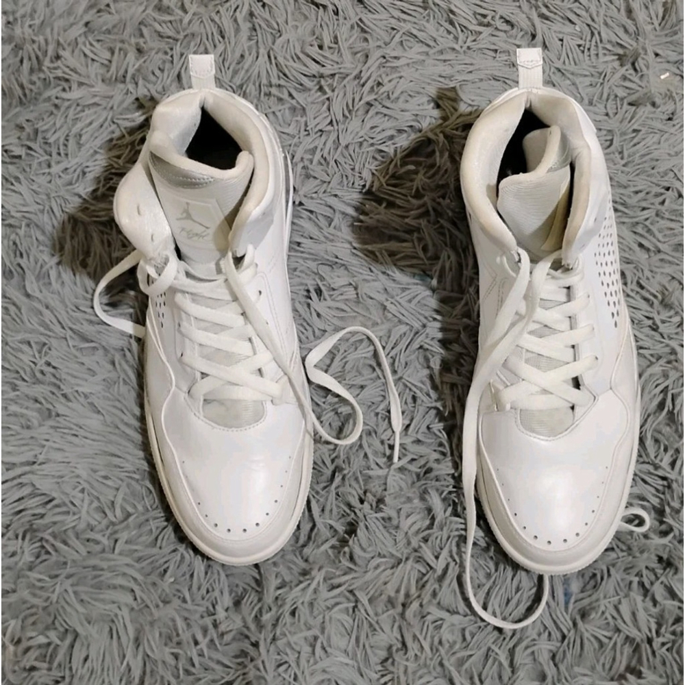 Nike Air Jordan(2013) Flight SC-3 Men Size 11.5 White Silver Sneakers 629877-100 - Picture 4 of 12